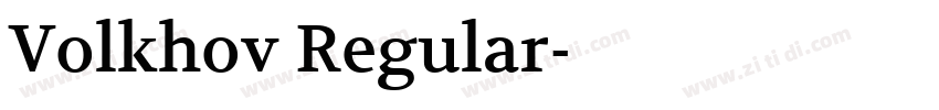 Volkhov Regular字体转换